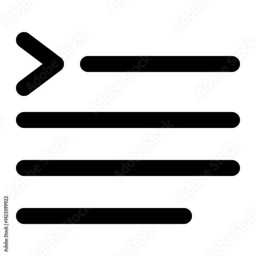 first line indent line icon