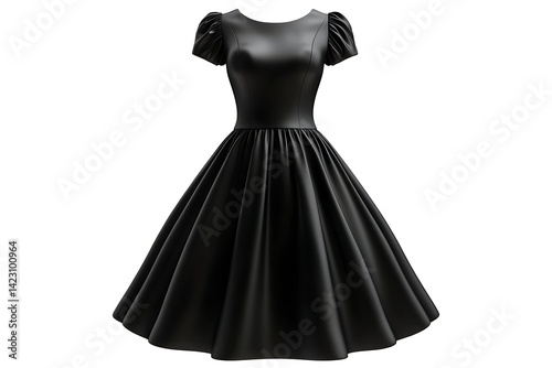 Wallpaper Mural Black vintage style dress, studio shot, fashion, isolated Torontodigital.ca