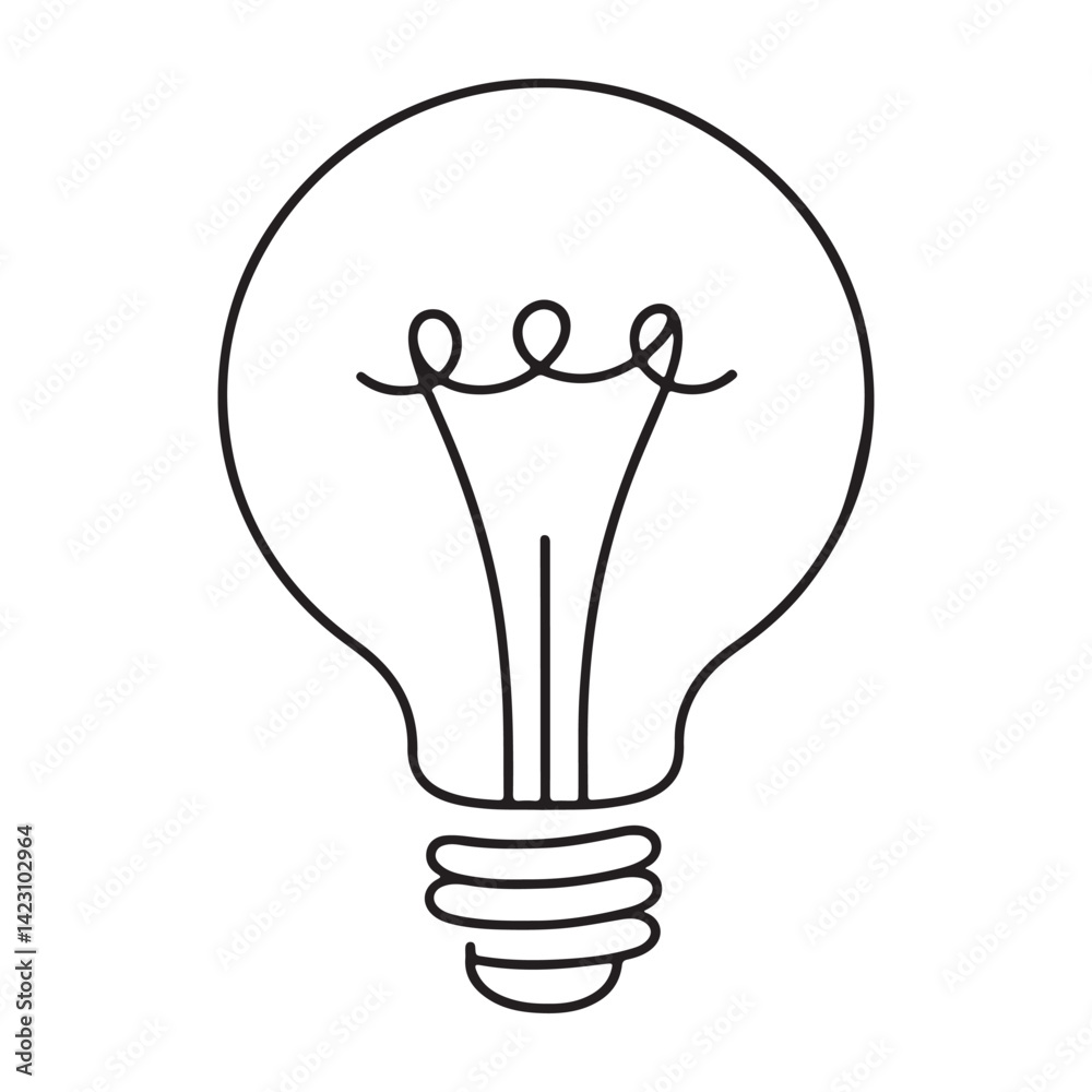 Creative Light Bulb Illustration for Ideas and Innovation in Design Creative Light Bulb Illustration for Ideas and Innovation in Design