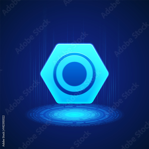 Secure Nut Icon symbolizing fastening, stability, and mechanical integrity. Ideal for content related to hardware, machinery, construction, and engineering