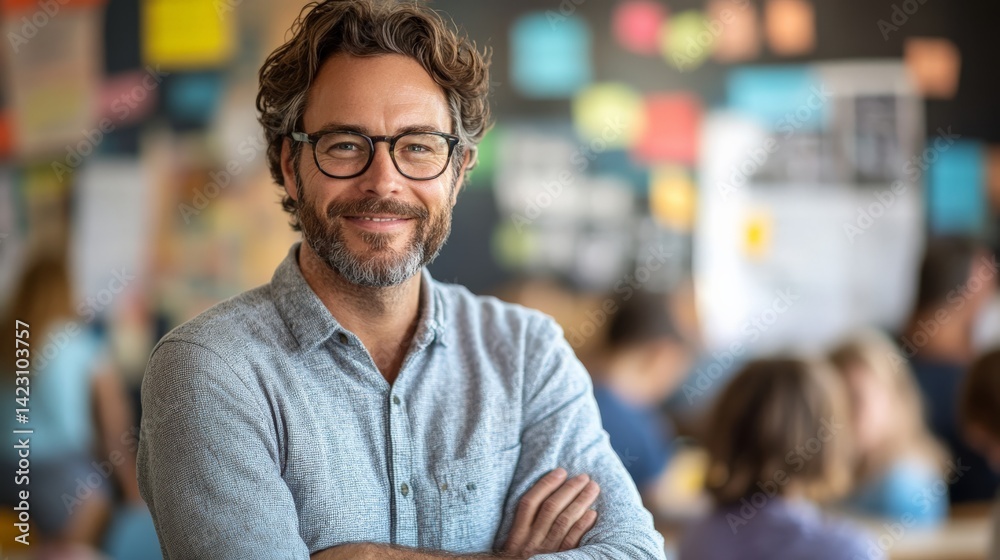 a teacher in a classroom