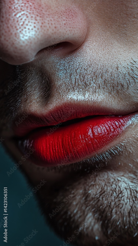 Man with Red Lipstick