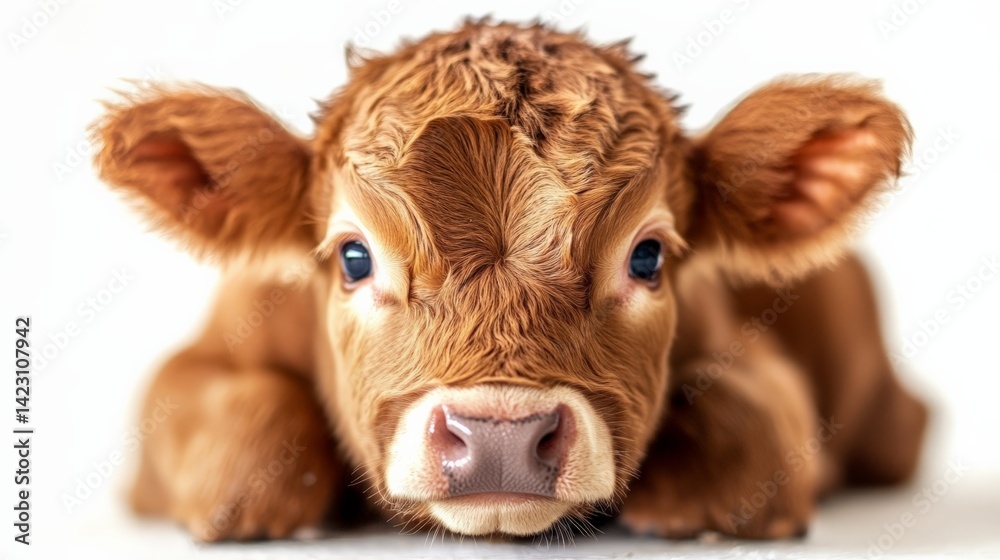 Cute cow isolated in front of white. Cute cow isolated in front of white.