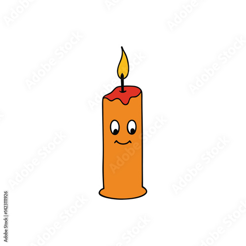 candle on a white background