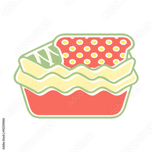 Baking mold with colorful frosting design for dessert decoration  