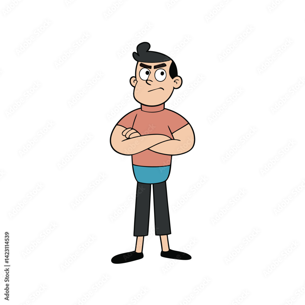 Obraz premium funny cartoon man