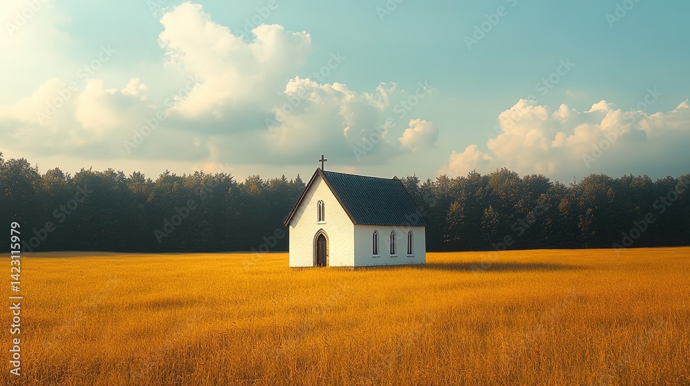 Chapel in Golden Field