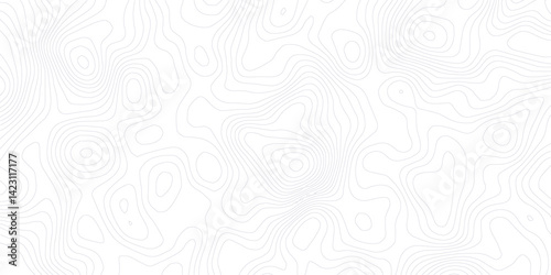 abstract topographic wave line black, white line map texture. geometric discovery mounted location counter grid map background.White wave paper curved reliefs abstract background. The topographic map.