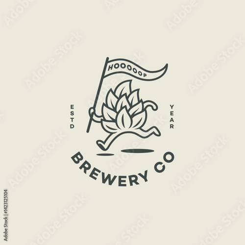 Running hop logo