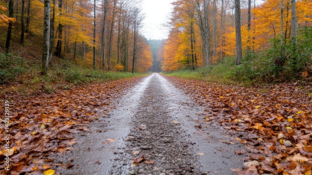 Obraz premium Autumnal Forest Road
