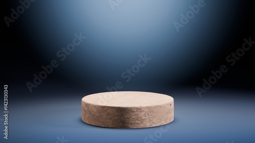 Blank podium display. Minimalist pedestal or showcase scene for present product and mock up. product display podium. 3d rendering geometric forms. 