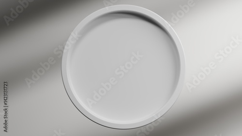 Blank podium display. Minimalist pedestal or showcase scene for present product and mock up. product display podium. 3d rendering geometric forms. 