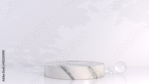 Blank podium display. Minimalist pedestal or showcase scene for present product and mock up. product display podium. 3d rendering geometric forms. 
