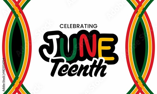 Celebrating Juneteenth modern typography design