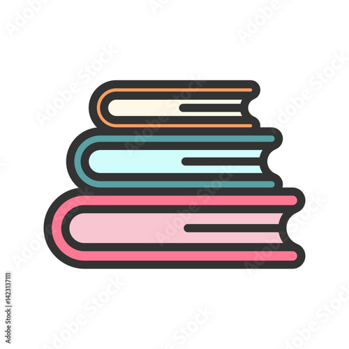 Book icon vector image. Suitable for mobile apps, web apps and print media.