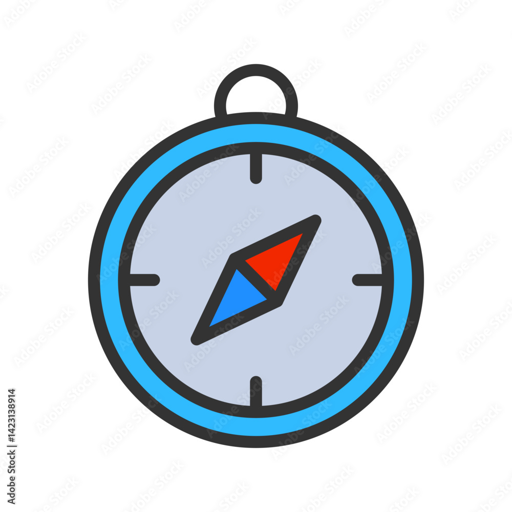 Compass icon vector image. Suitable for mobile apps, web apps and print media. Compass icon vector image. Suitable for mobile apps, web apps and print media.