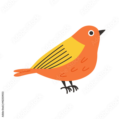 Spring bird illustration
