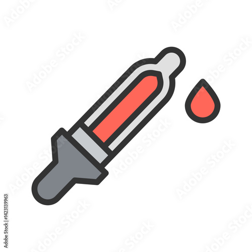 Eyedropper icon vector image. Suitable for mobile apps, web apps and print media.