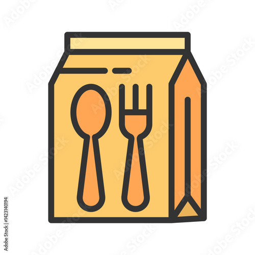 Food Pack icon vector image. Suitable for mobile apps, web apps and print media.