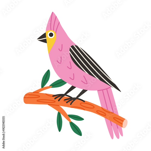Spring bird illustration