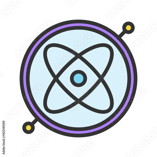 Gyroscope icon vector image. Suitable for mobile apps, web apps and print media.