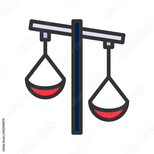 Inequality icon vector image. Suitable for mobile apps, web apps and print media.