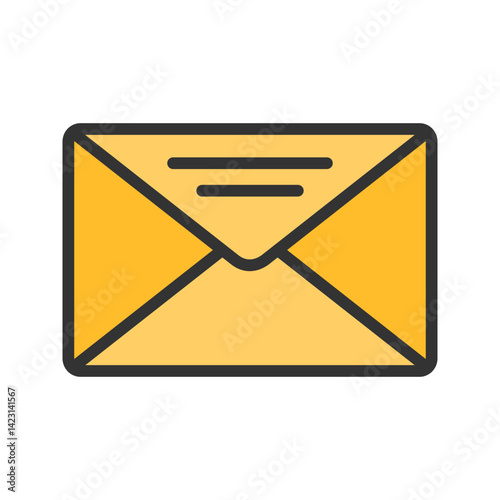 Mail icon vector image. Suitable for mobile apps, web apps and print media.