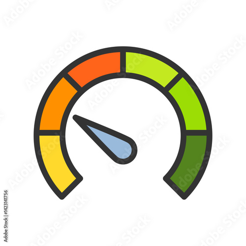 Meter icon vector image. Suitable for mobile apps, web apps and print media.