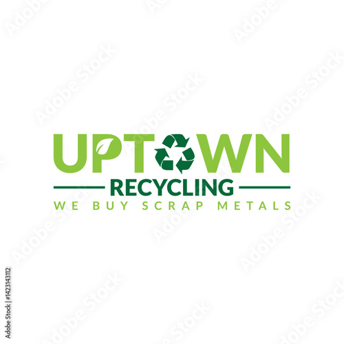 Eco-conscious and modern recycling logo ideal for green businesses, waste reduction services, and sustainability initiatives. Perfect for promoting environmental responsibility.