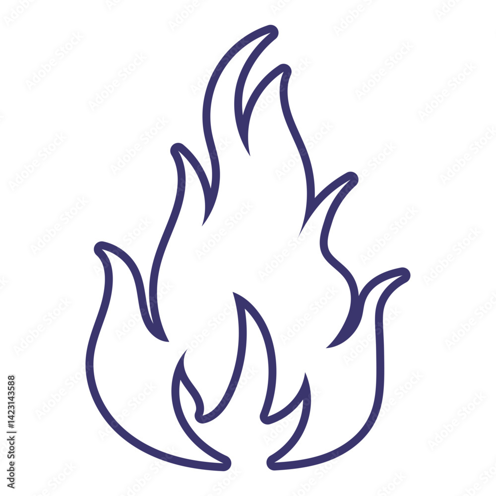 Hand Drawn Fire Outline Hand Drawn Fire Outline