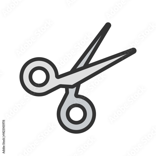 Scissors icon vector image. Suitable for mobile apps, web apps and print media.