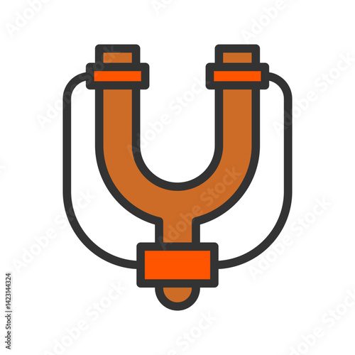 Slingshot icon vector image. Suitable for mobile apps, web apps and print media.