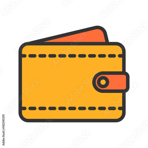 Wallet icon vector image. Suitable for mobile apps, web apps and print media.