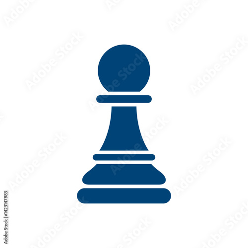 blue chess pawn element