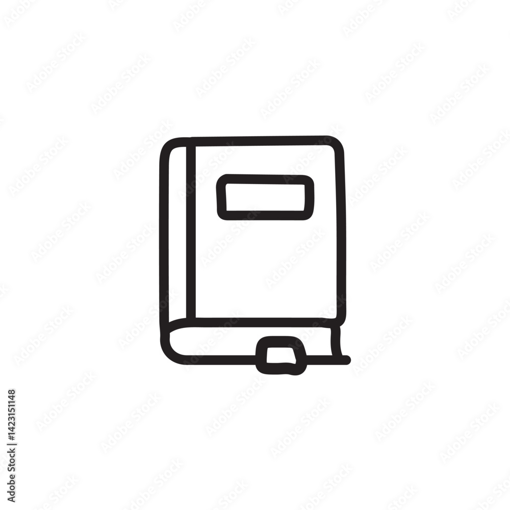 vector illustration of book elements in one line style vector illustration of book elements in one line style