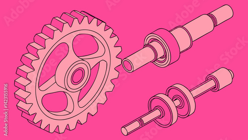Mechanical Components Gears Bearings Pistons Screws Springs Engineering Technical