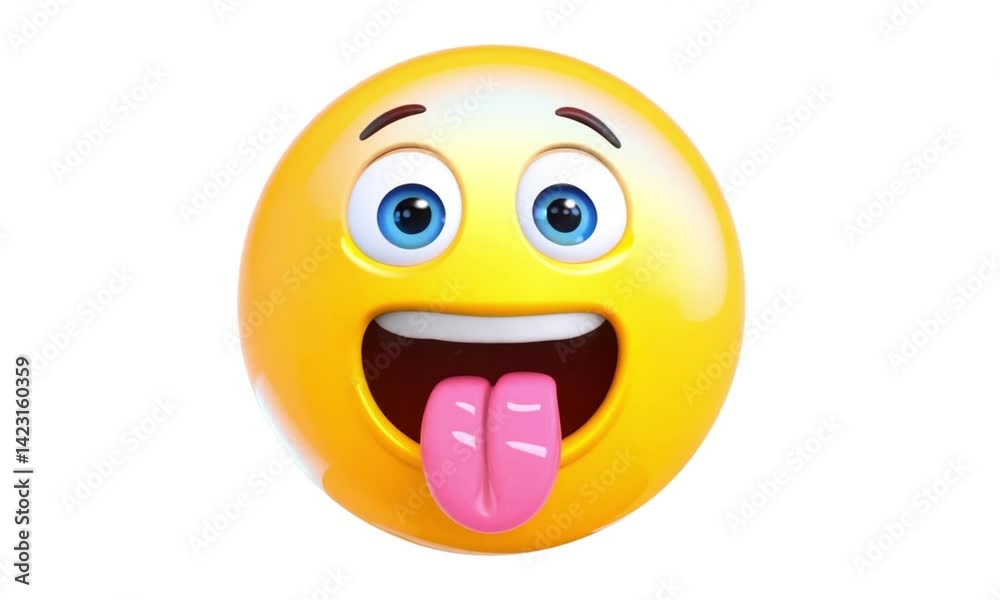 happy smiley face emoji on white background.