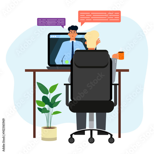business man working on laptop