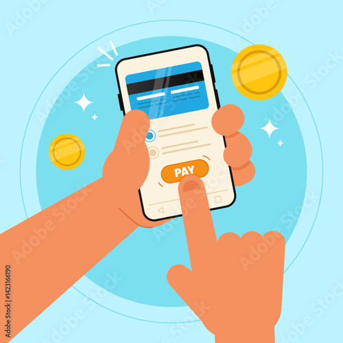 Digital Wallet and Mobile Payment System concept