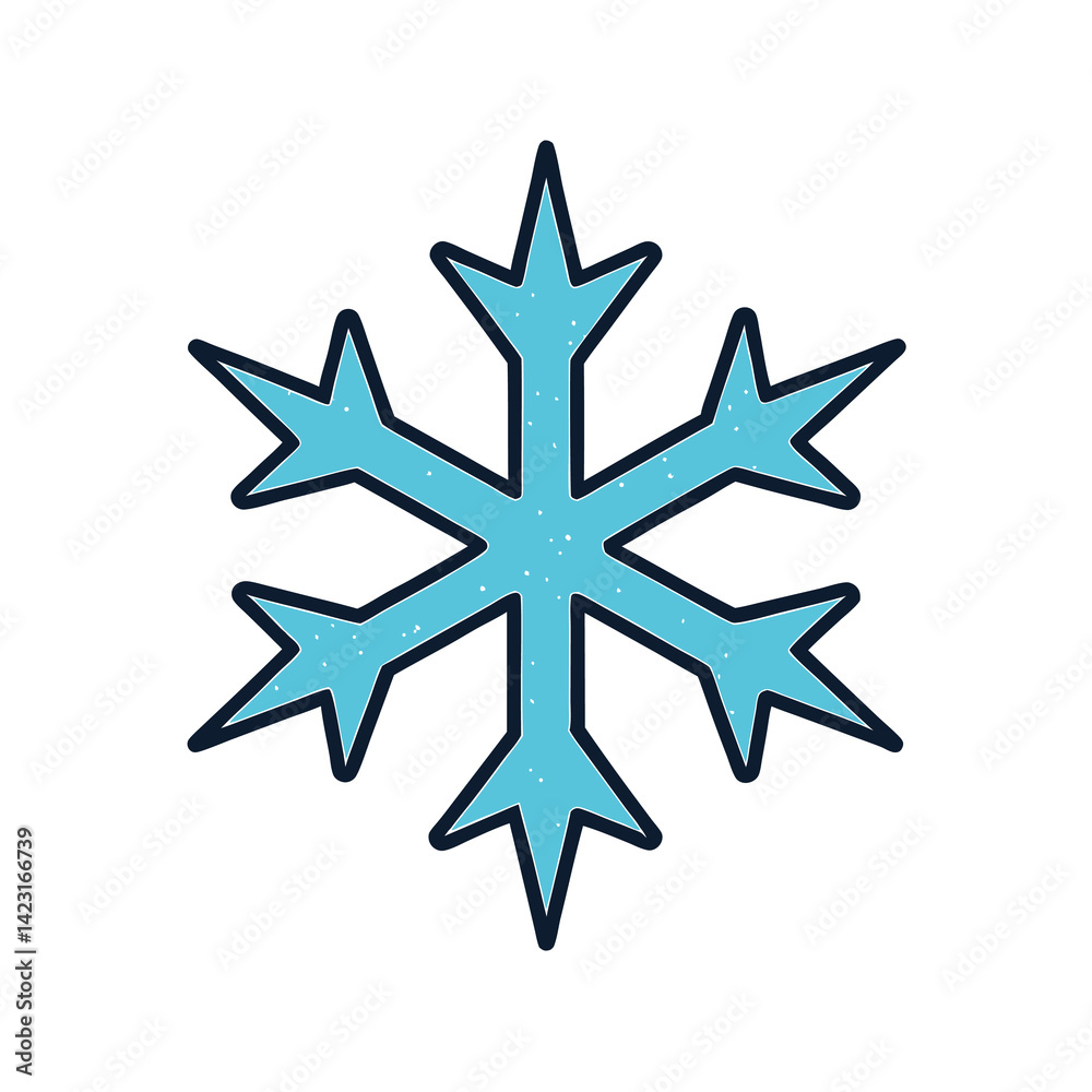 Fototapeta premium christmas snowflake isolated on white background