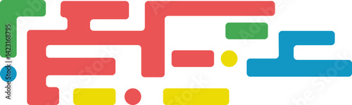 Modern Geographic Rounded Splash Border