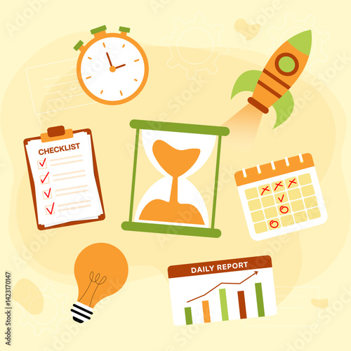 Time Management Concept Illustration