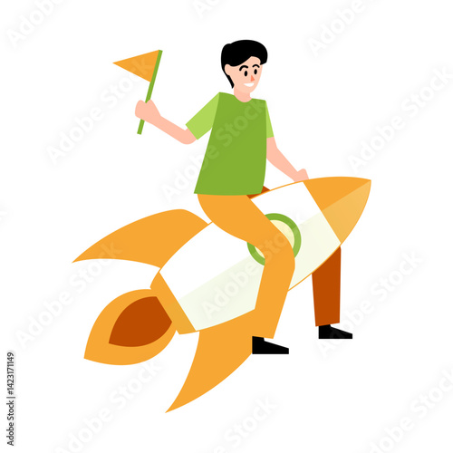 Vector of creating bold and breakthrough ideas 