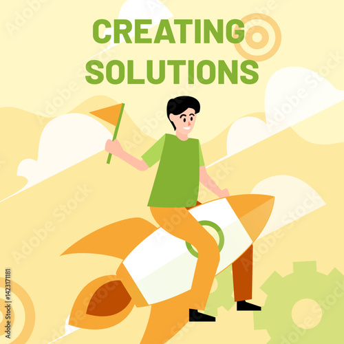 Creating solutions concept illustration