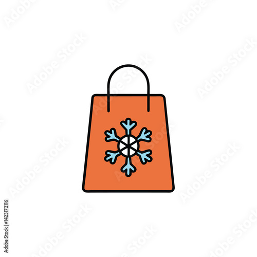 shopping bag with christmas tree