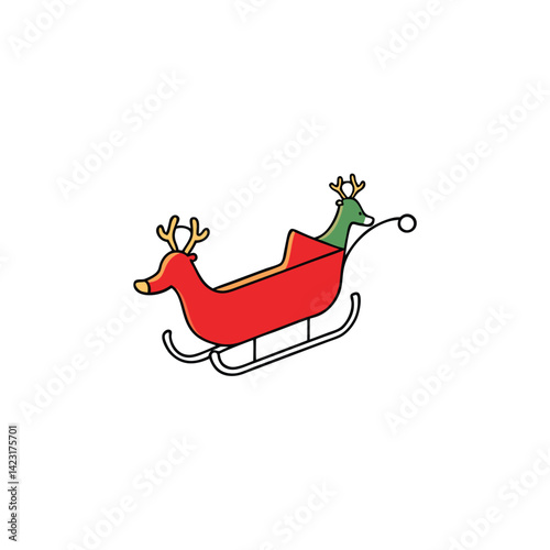 santa claus with sleigh