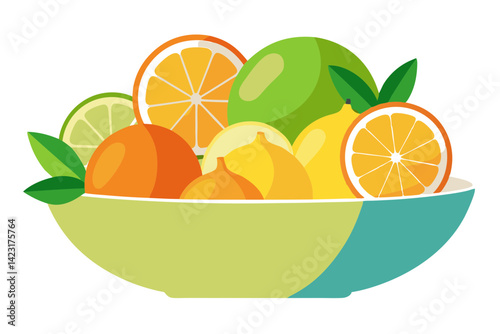 Lemon Lime Orange Bowl in Fresh Citrus Display