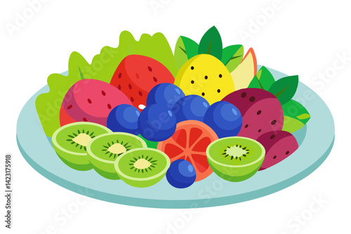 Colorful Fruit Platter for Summer Brunch