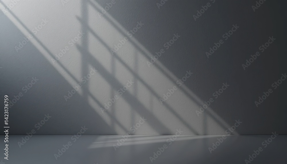 Obraz premium Dynamic shadow play indoor space visual art minimalistic environment side view abstract concept