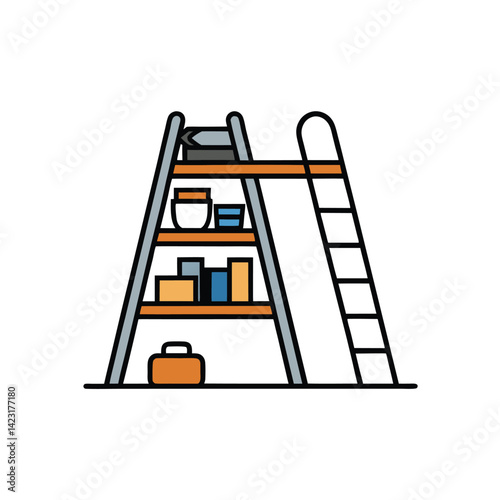 ladder on a white background